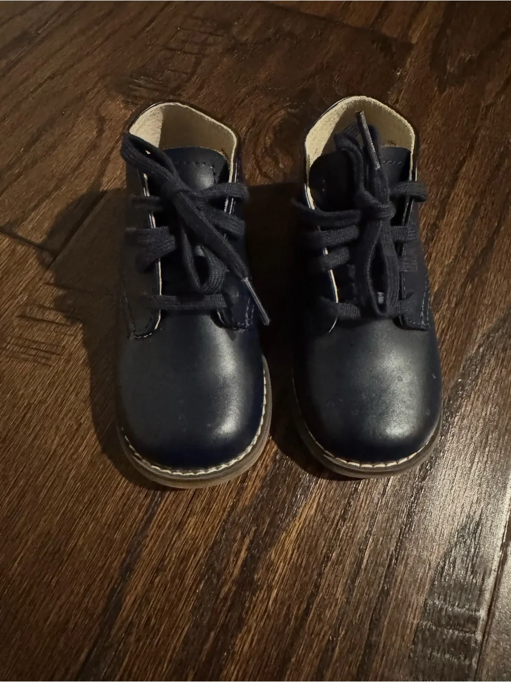 FootMates Navy Toddler Lace-Up Shoes